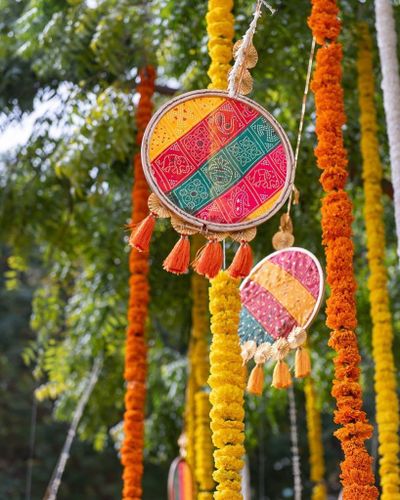 vibrant Mehendi Decor Setup