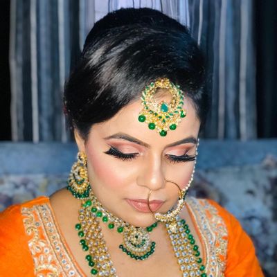 Beautiful Bride in Orange