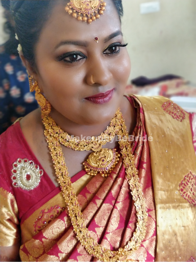 Vijayalakshmi Wedding and Reception Makeover Look