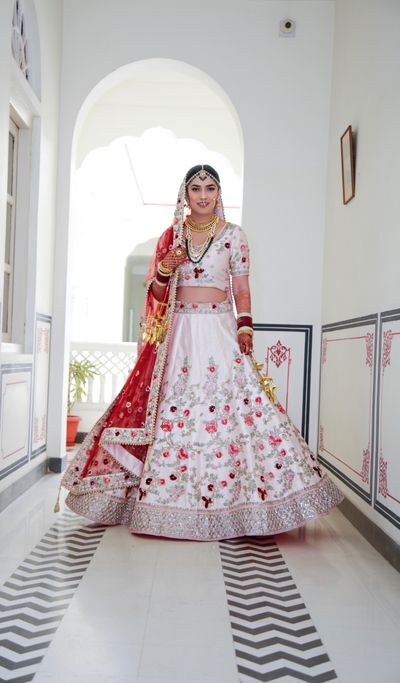 Beautiful Bride in Pastel Lehanga 