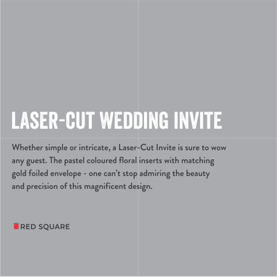 Laser Cut Pastel Flower Wedding Invite