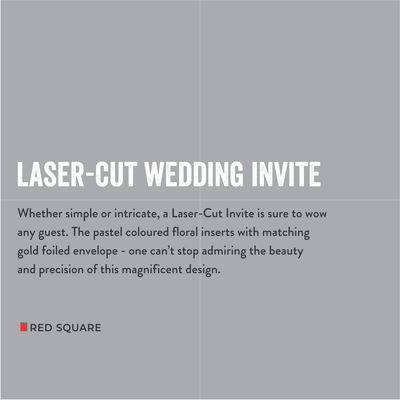 Laser Cut Pastel Flower Wedding Invite