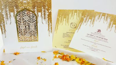 Elegant wedding invites 100-200/-