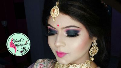Smokey eyes..with pink outfit