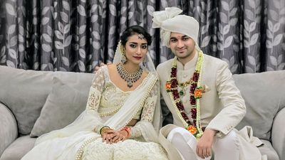 White Gujarati bride Rajvi