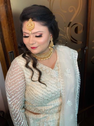 Bride Pooja for her Roka 