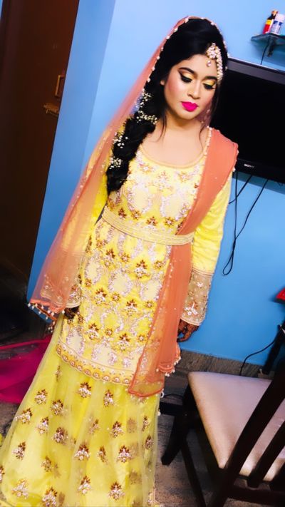 haldi ceremony bridal look 