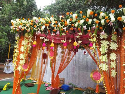 Bling stage and traditional mandap