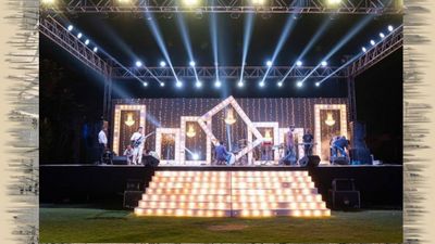 Stage With Photo Frame Background