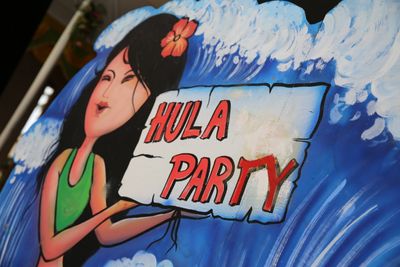 Hawaii themed pool party