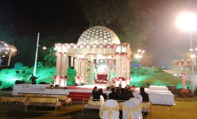 wedding stage and mandap