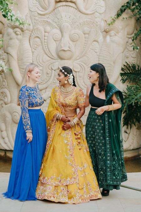 bride with bridesmaids shot ideas