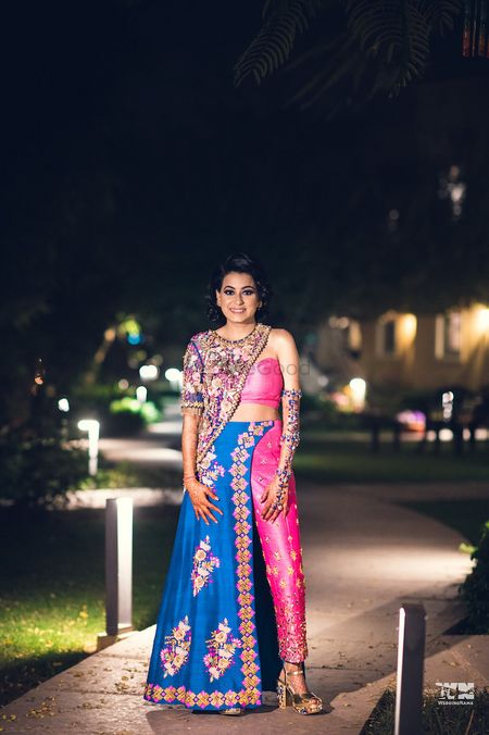 Unique sangeet outfit for bride 