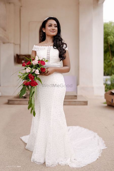 Simple white christian gown