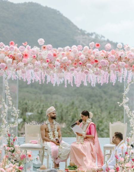 Photo of outdoor mandap decor idea