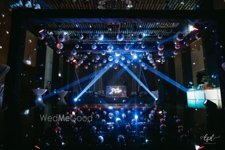 Photo of Trending and edgy disco ball themed cocktail night decor elements