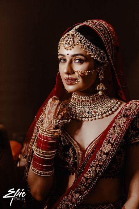 Photo of Yuvika Chaudhary bridal portrait