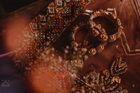 Photo of heavy gold bridal bangles