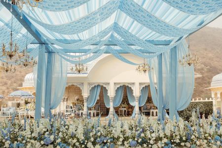 Photo of soft blue pastel wedding decor ideas