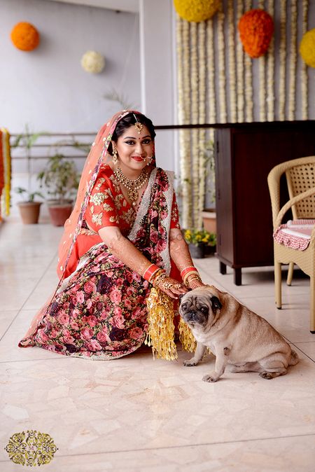 Bride with her doggy