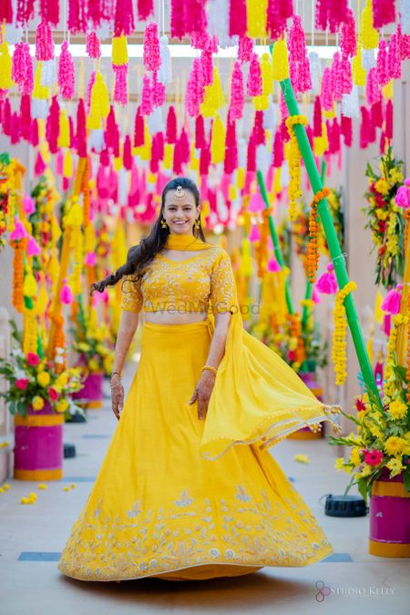 mango yellow sister of the bride outfit idea