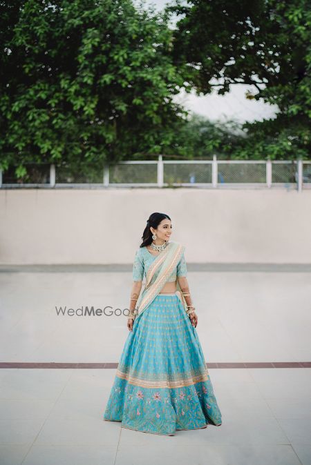 tiffany blue lehenga