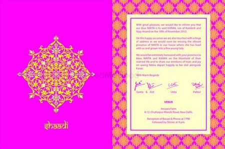 Bright Pink Invitations & Favors Photo