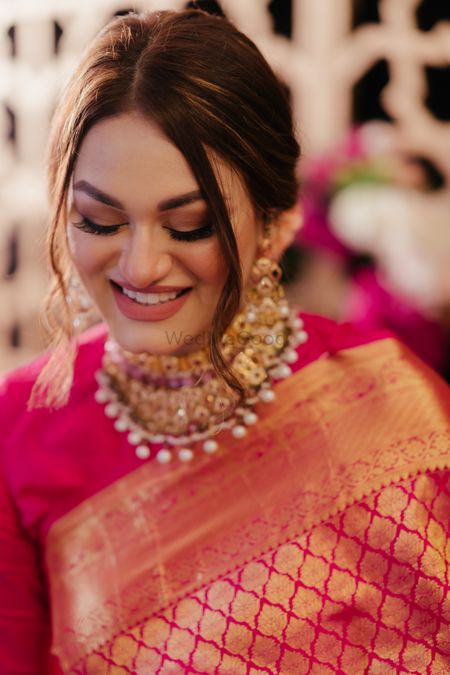Soft, flushed bridal makeup for Muslim brides 