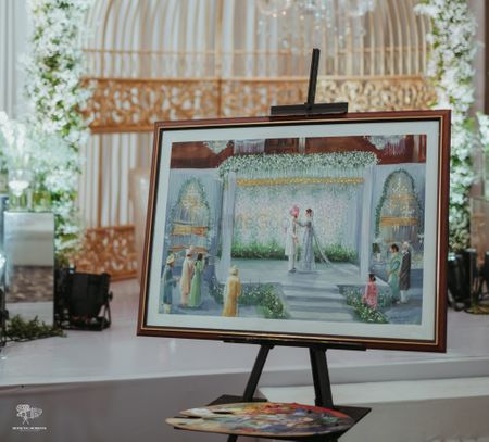 live painter at wedding unique idea