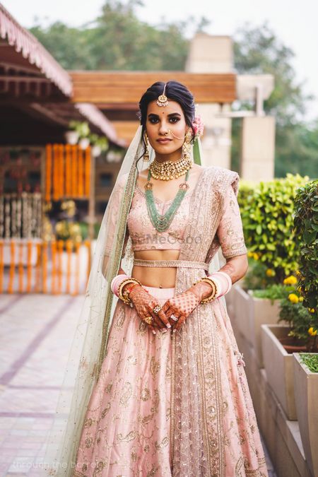 Pink and Mint Green Georgette Lehenga | Indian outfits, Indian fashion,  Lehenga designs