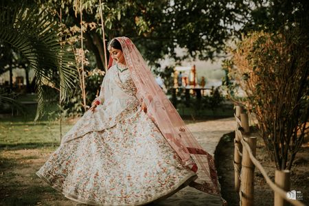A twirling bridal portrait perfectly captured. 