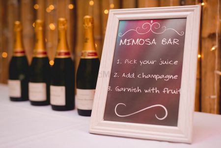 Photo of Mimosa bar at wedding