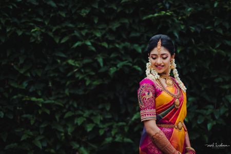 A pretty south Indian bridal portrait! 