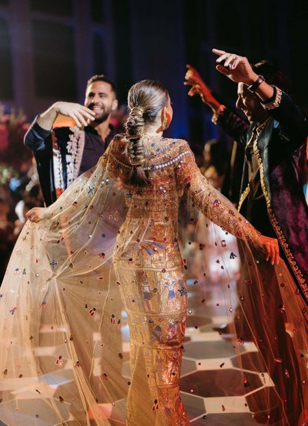 different and unique modern hairstyle idea for brides for their sangeet