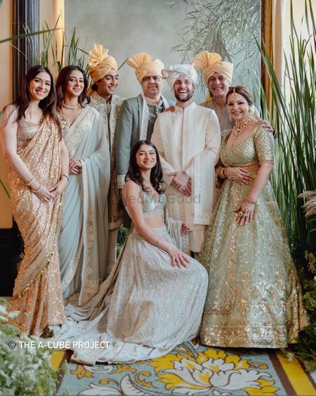 Ivor with whole Panday family in custom Manish Malhotra outfits 