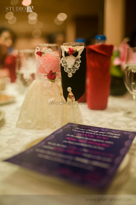 Photo of special glasses for bride and groom