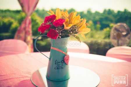 Table centerpiece watering can