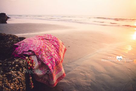 Pink and orange lehenga by Anita Dongre