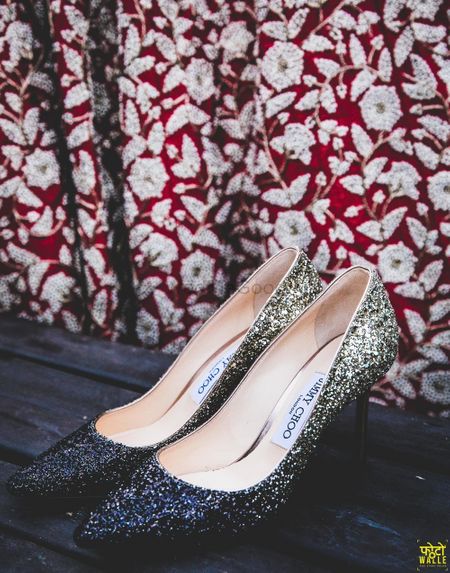 Photo of Silver bridal jimmy choo heels