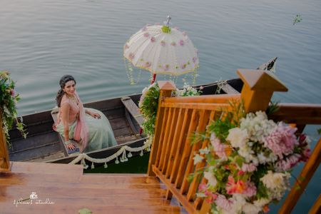 Unique bridal entry idea on boat 