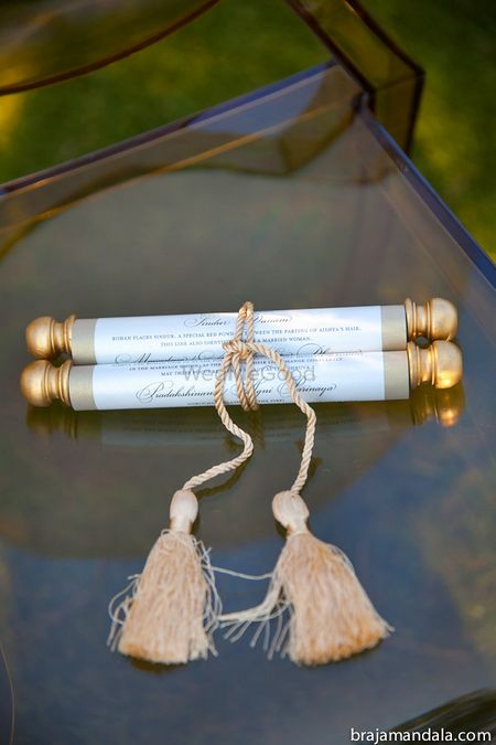Photo of Scroll with meanings of the ceremony
