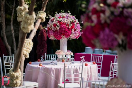 Photo of Floral centerpieces for mehendi