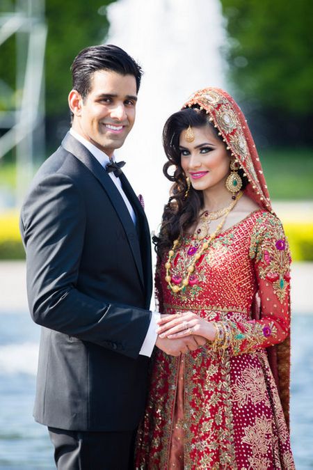 Photo of Muslim Bride and Groom Couple Portrait