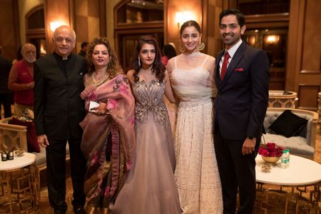 Alia Bhatt with her cousin on the reception 