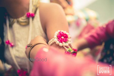 Pink and white floral jewellery