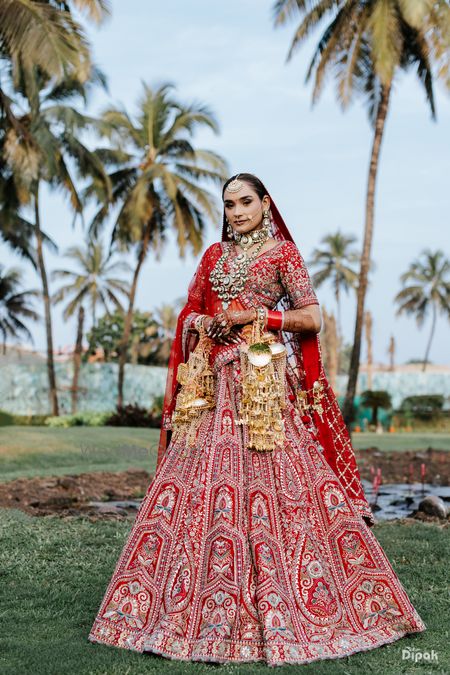 bride in red lehenga 