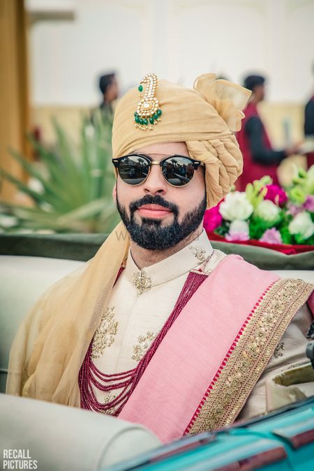 Groom in sunnies and matching safa