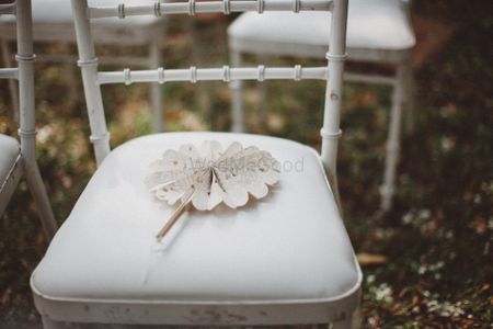 Wedding guest chairs with fans