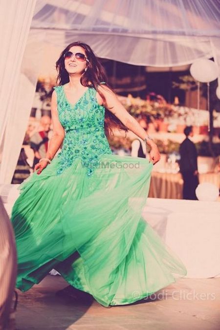 Photo of mint gown by sonal mehta