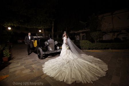Christian Wedding Gown with Massive Train